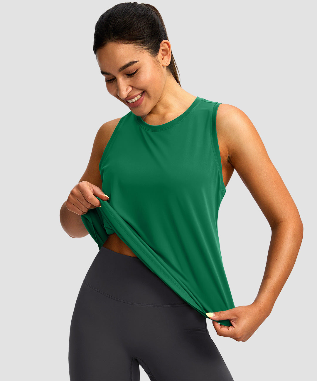 Loose Fit Racerback Tank Top - Image 30