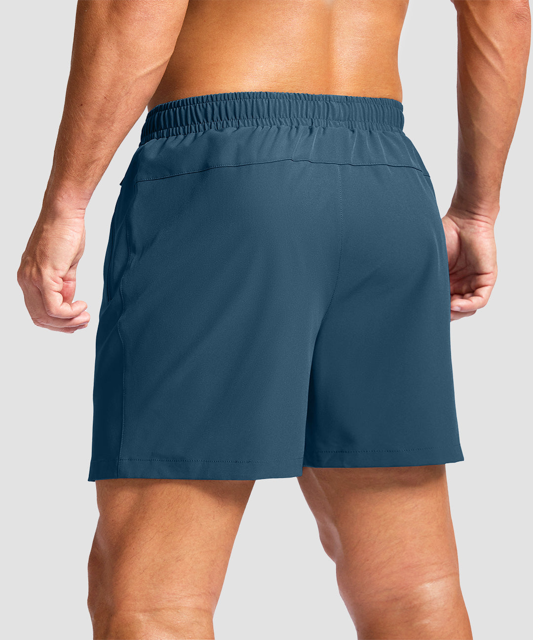Elastic Waist Zipper Pockets Short 5''/7''/9'' - Image 3