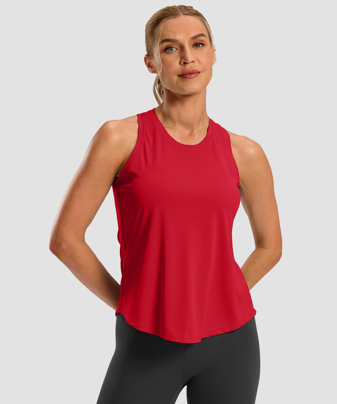 Pleated Racerback Tank Top - Image 17
