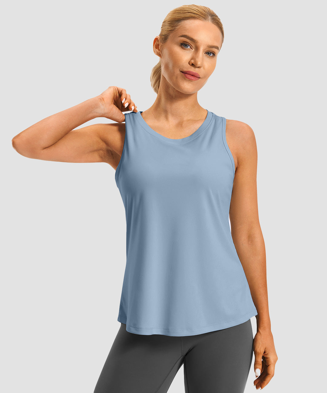 Crew Neck Open Back Tank - Image 9