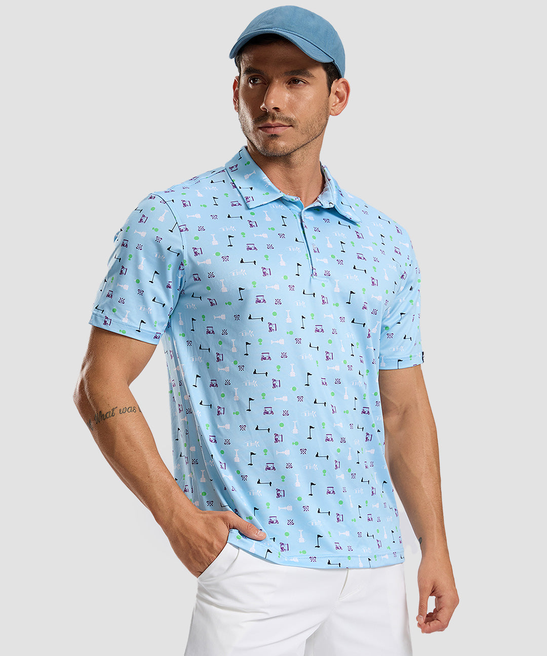 Dry Fit Printed Golf Polo - Image 6