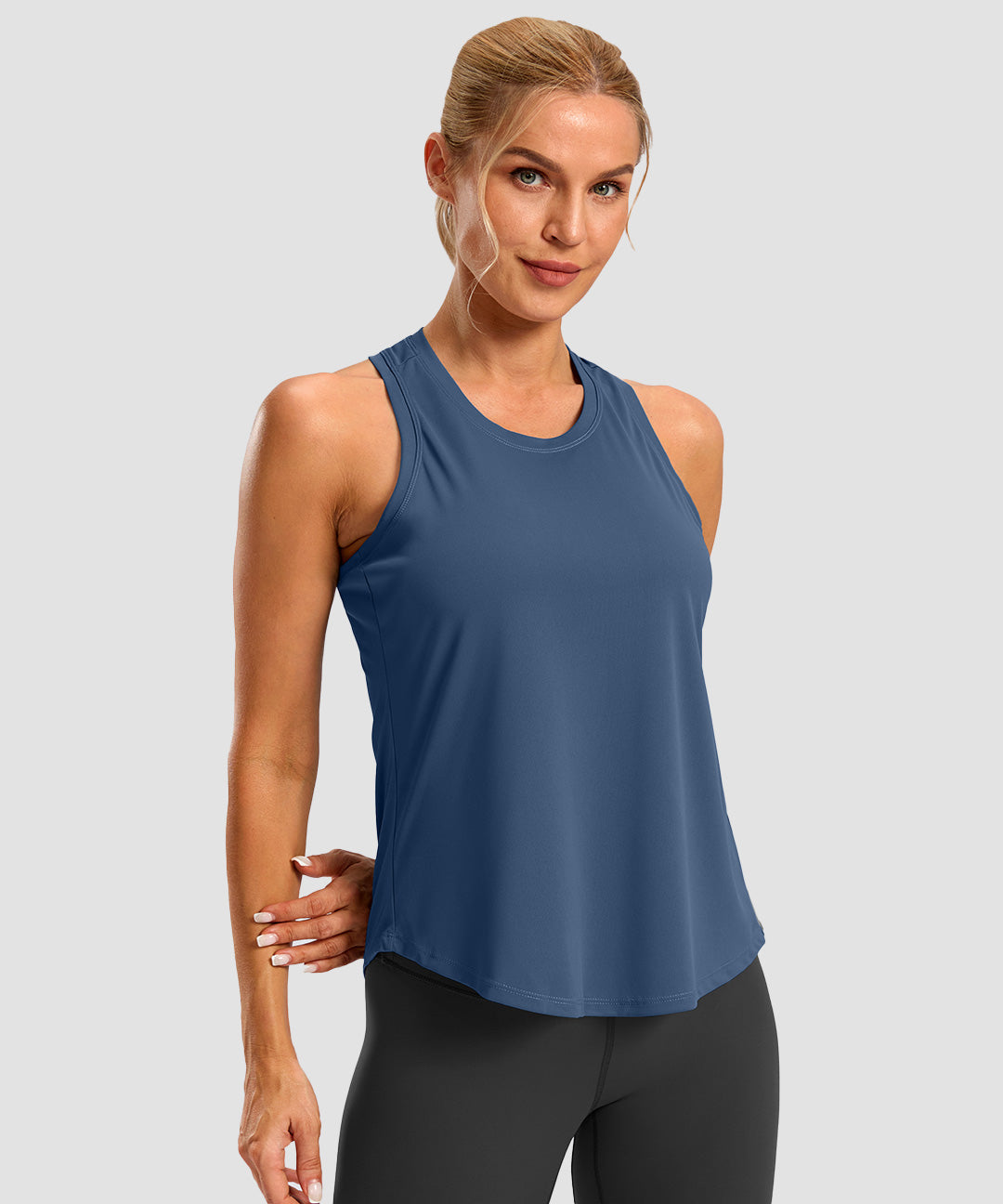 Pleated Racerback Tank Top - Image 2