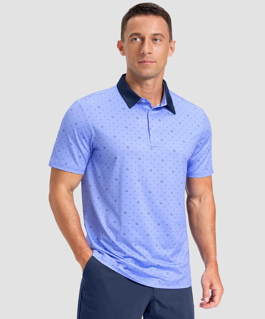 Sun Protection Printed Golf Polo - Image 21