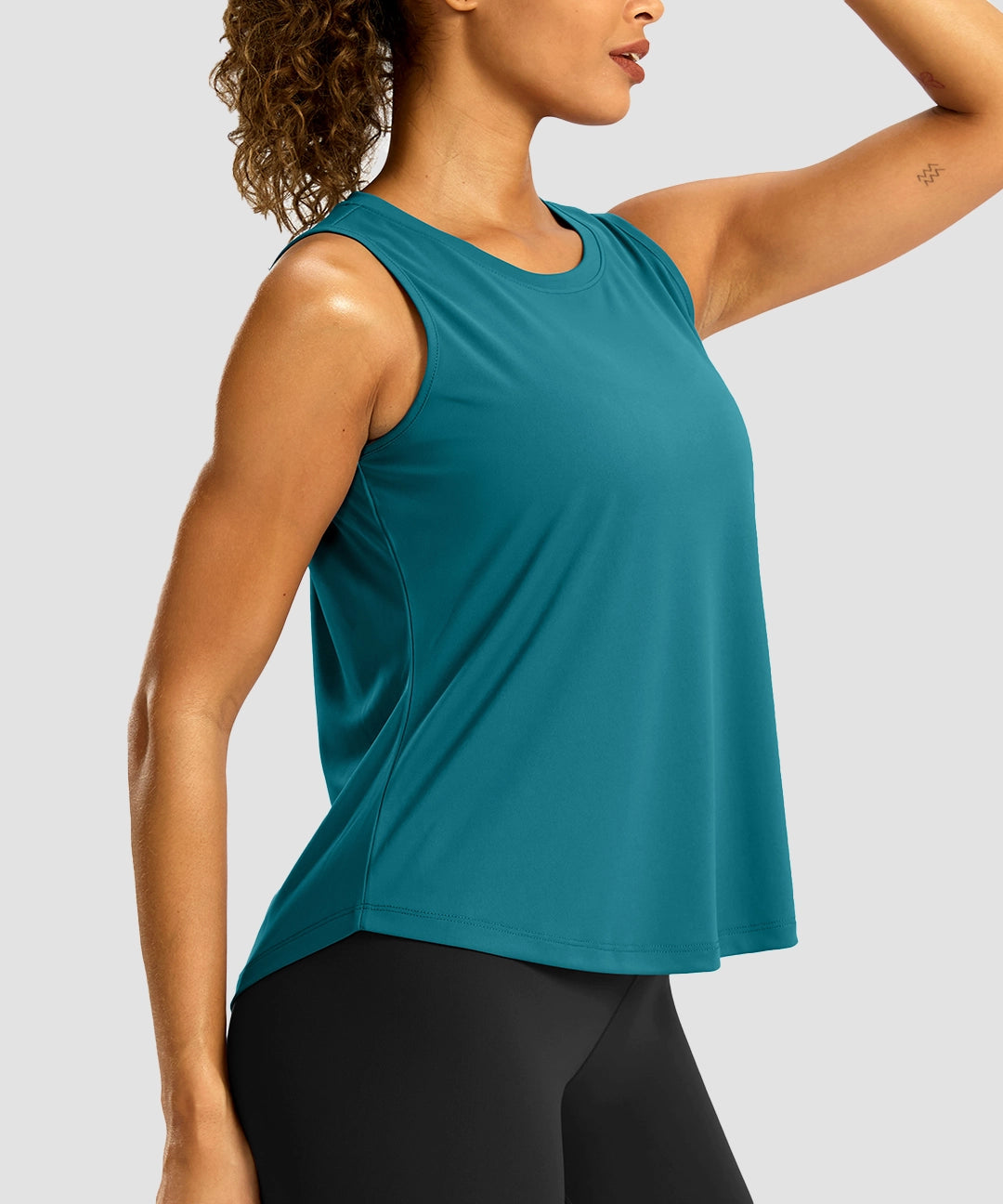 Crew Neck Workout Tank Top - Image 10