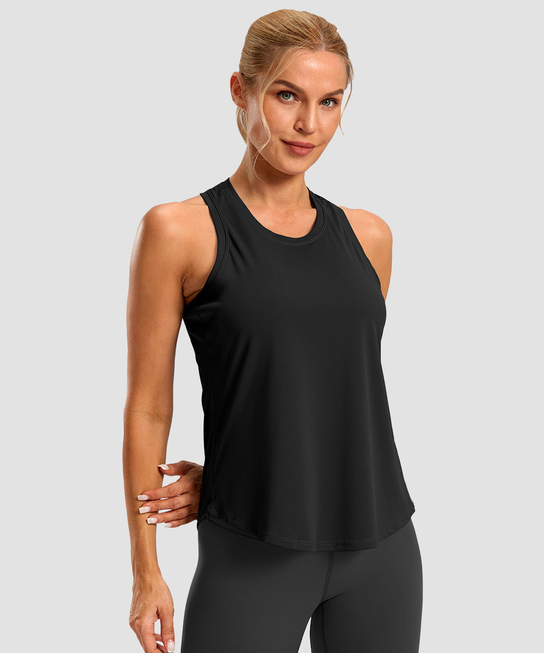 Pleated Racerback Tank Top - Image 14
