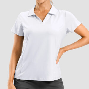 V Neck Sun Protection Dry Fit Polo