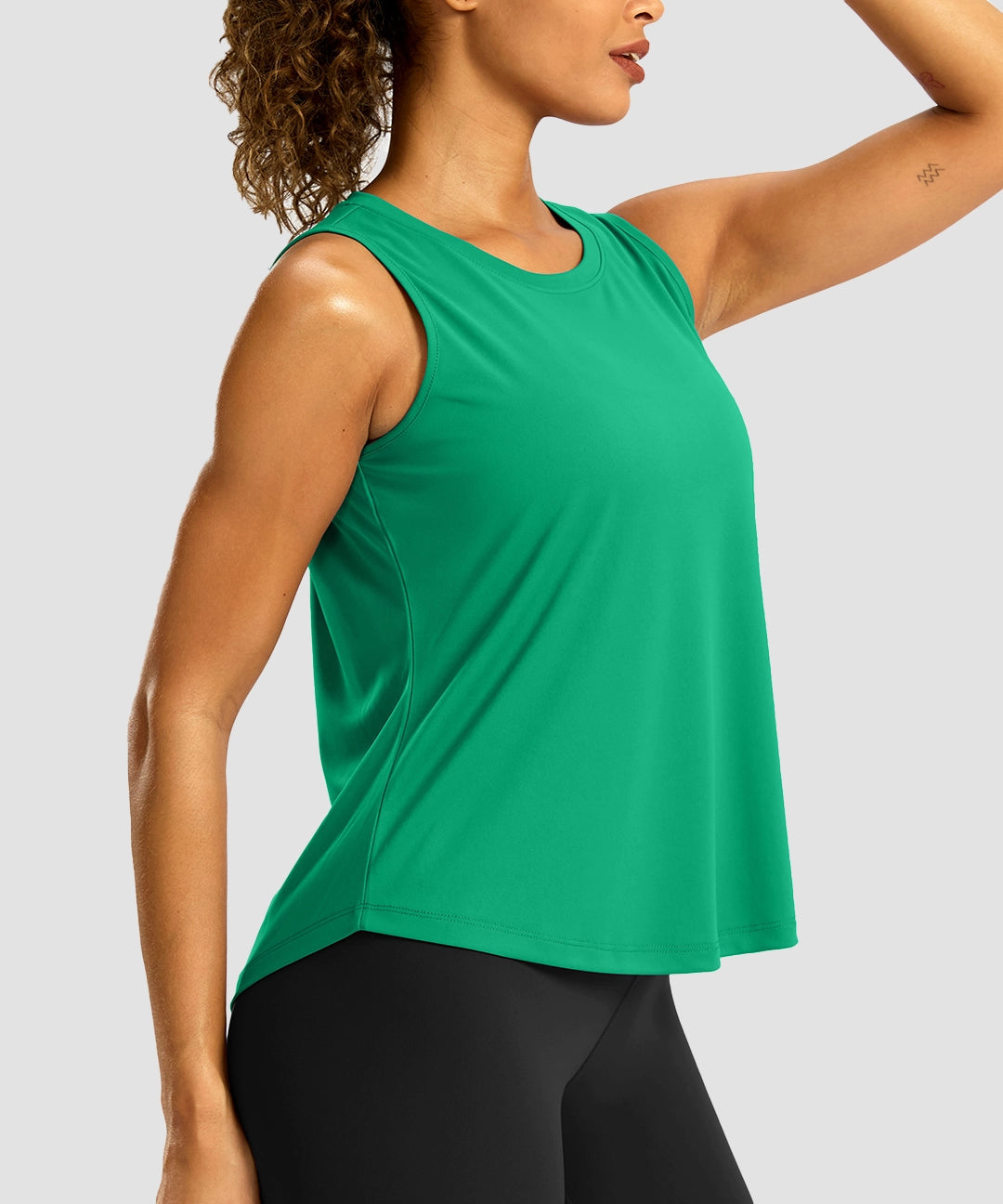 Crew Neck Workout Tank Top - Image 26