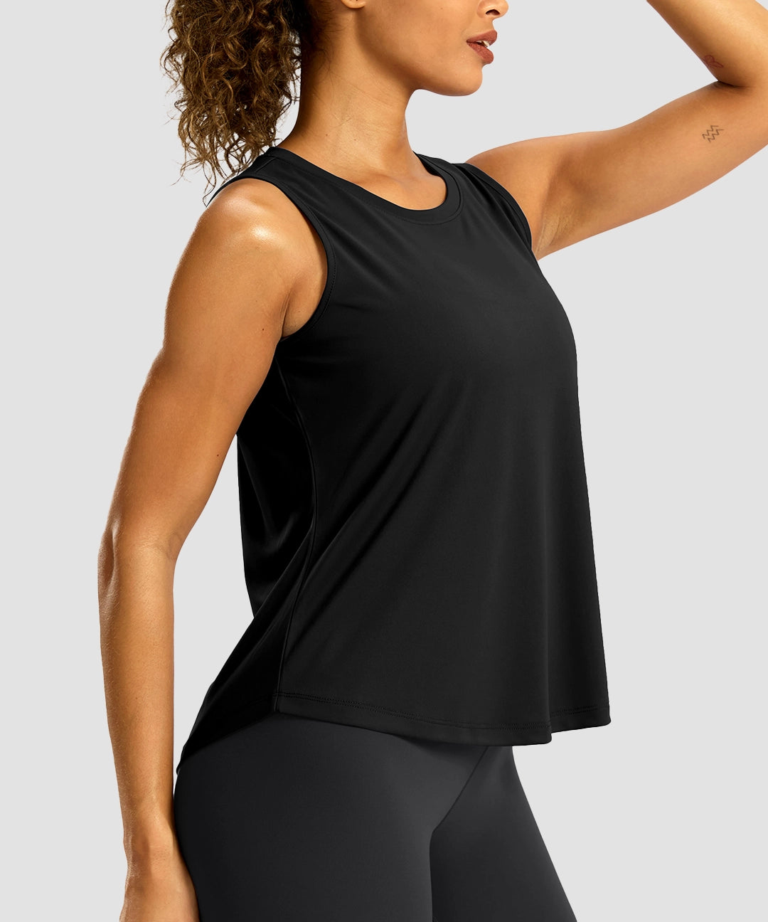 Crew Neck Workout Tank Top - Image 18