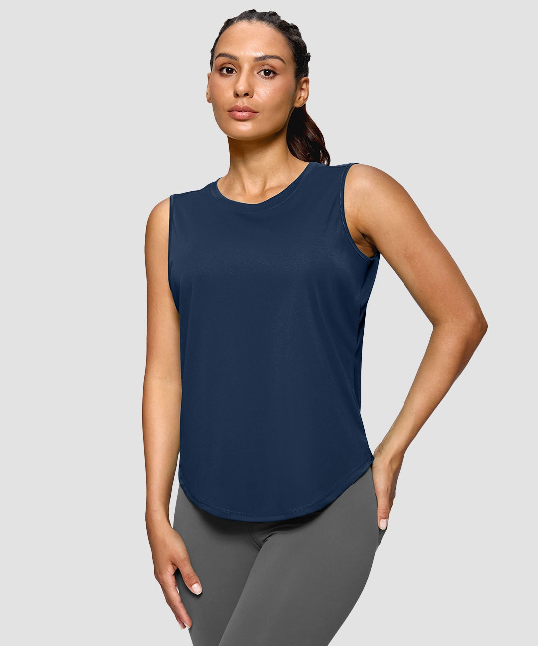 Reflective Back Curved Hem Tank - Image 9
