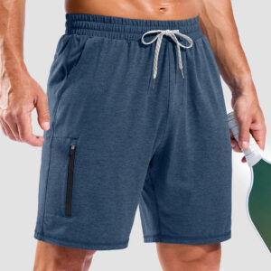Stripe Drawstring Zip Pockets Short 7''