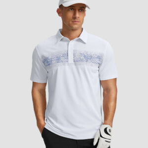 Line Print Dry Fit Golf Polo