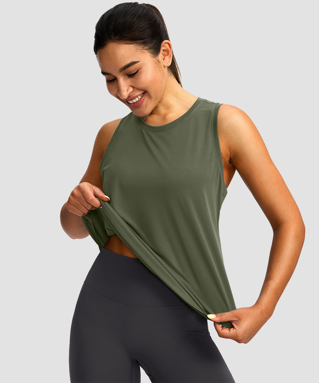 Loose Fit Racerback Tank Top - Image 10