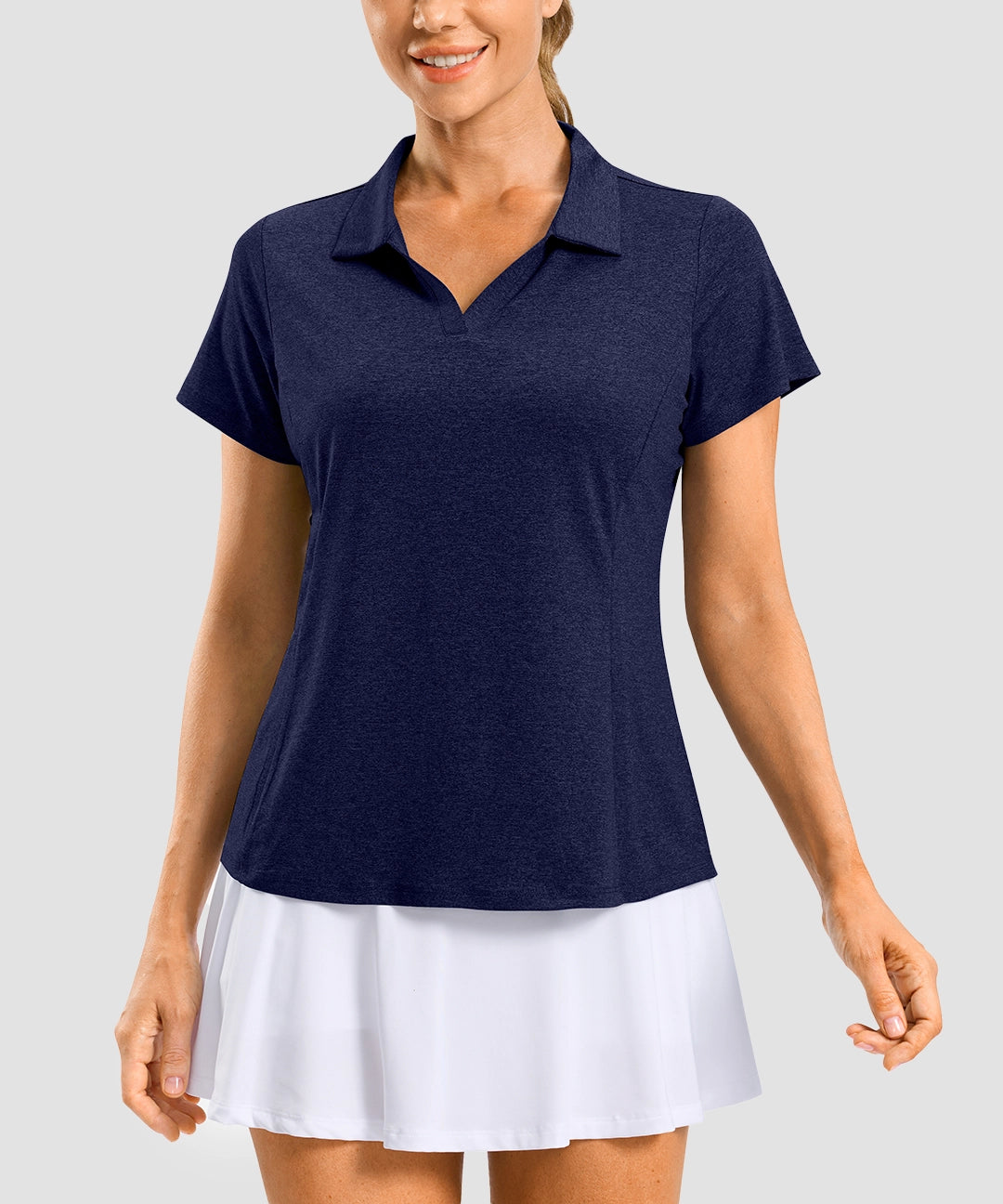 V Neck Sun Protection Dry Fit Polo - Image 28