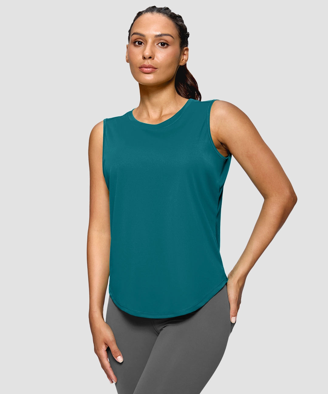 Reflective Back Curved Hem Tank - Image 17
