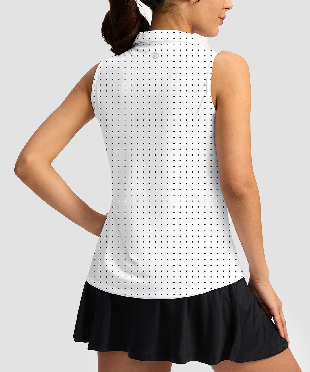 V-Neck Curved Waist Polo Tank - Image 26