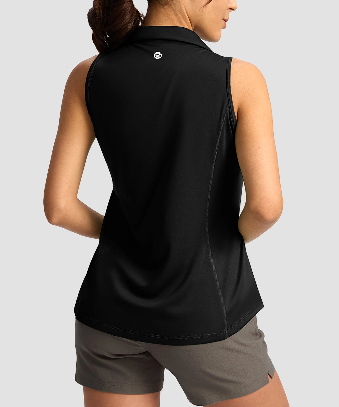 V-Neck Curved Waist Polo Tank - Image 22