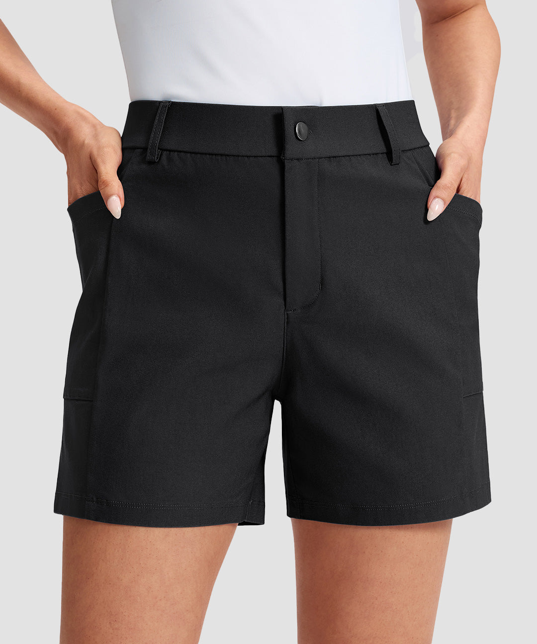 Mid Rise Patch Pocket Short 5''