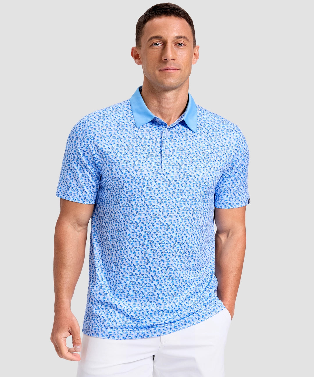 Sun Protection Printed Golf Polo - Image 25