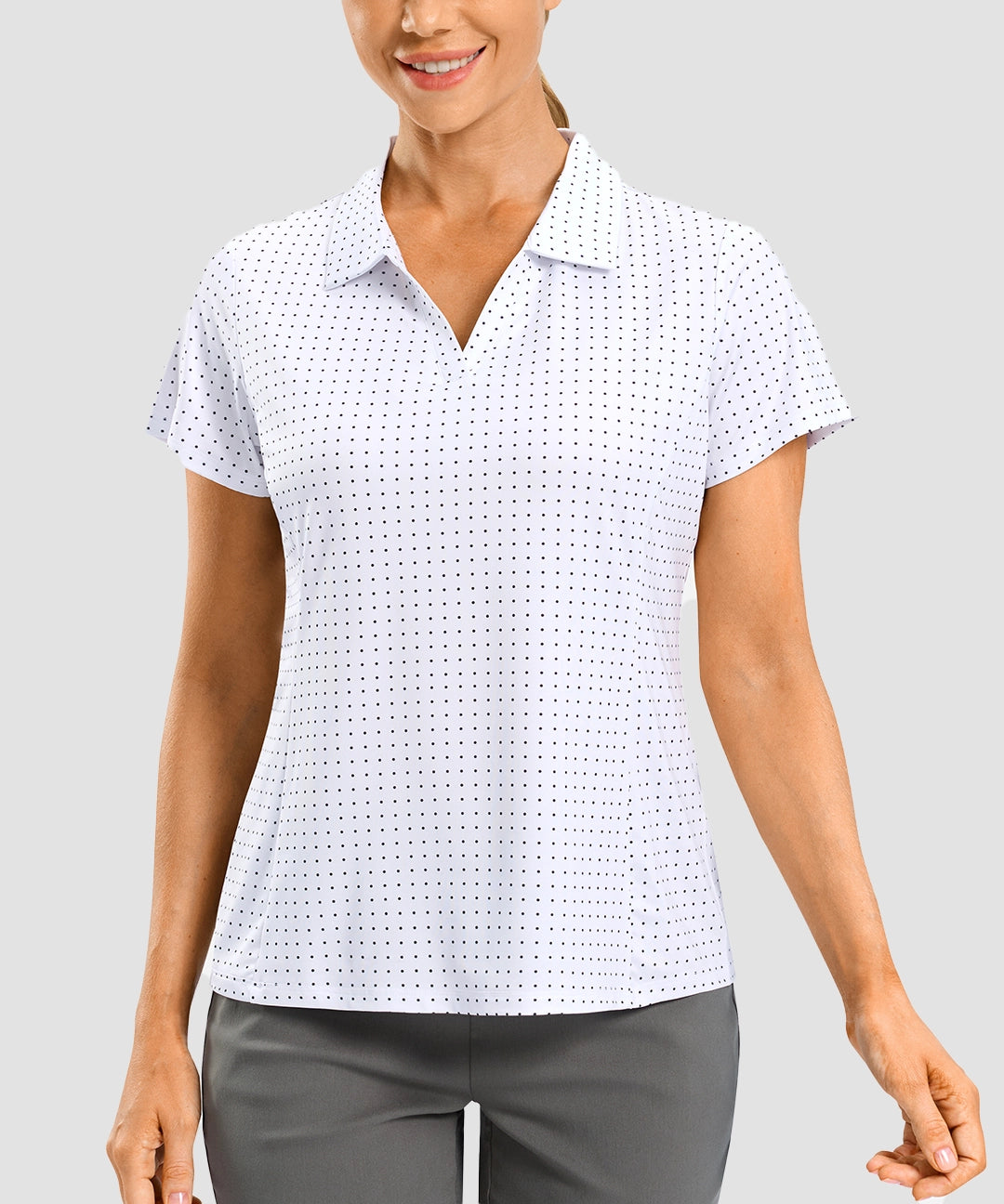 V Neck Sun Protection Dry Fit Polo - Image 7