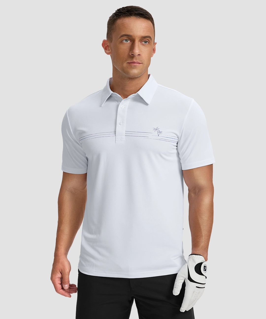 Line Print Dry Fit Golf Polo - Image 16