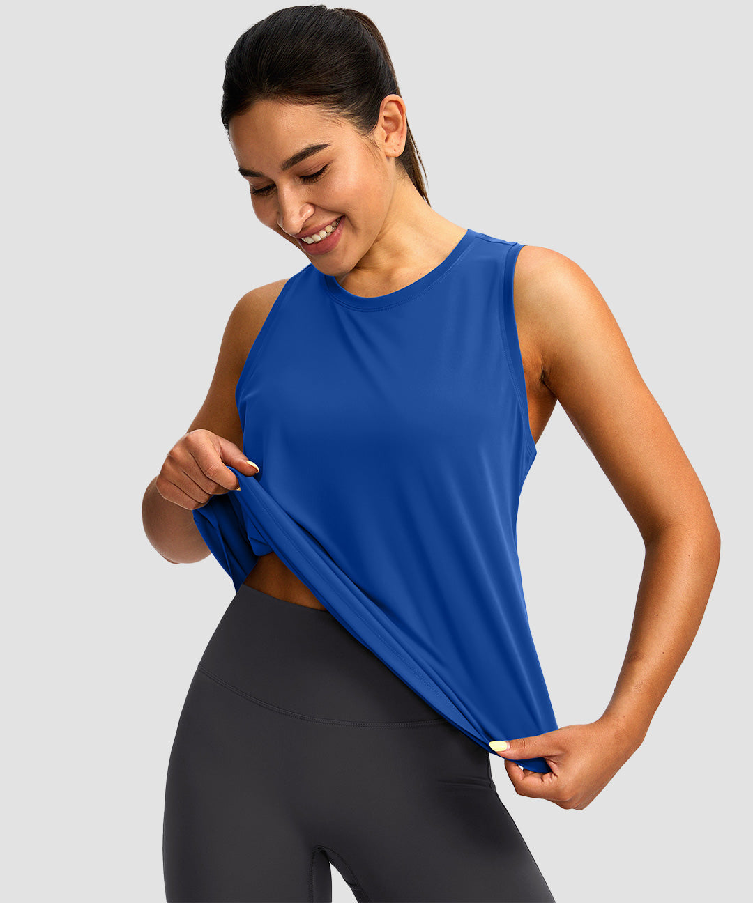 Loose Fit Racerback Tank Top - Image 25