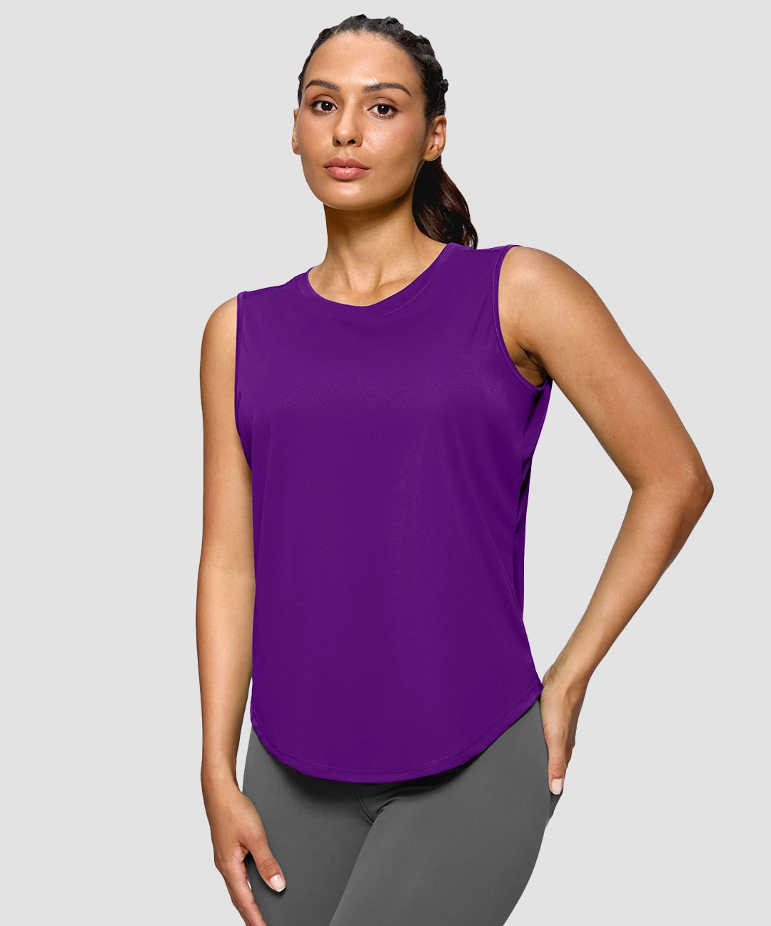Reflective Back Curved Hem Tank - Image 25
