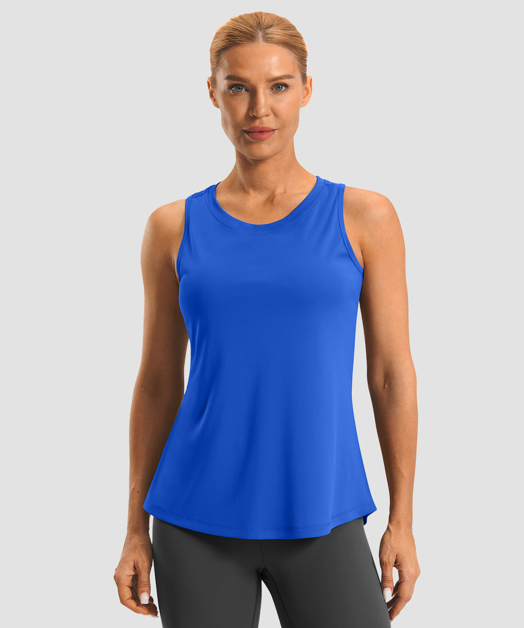 Crew Neck Open Back Tank - Image 25
