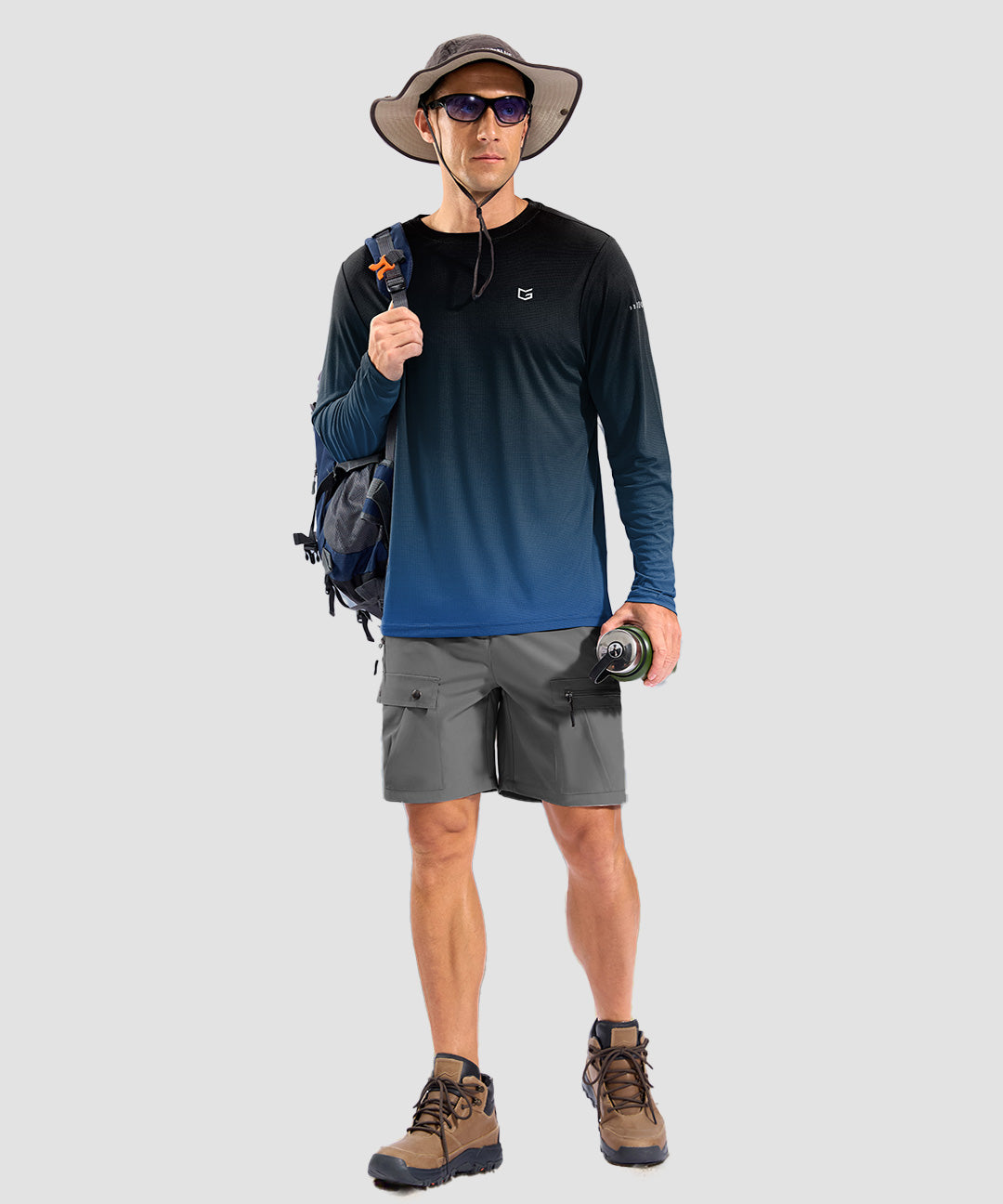 UV Protection Grid-textured Long Sleeve - Image 14