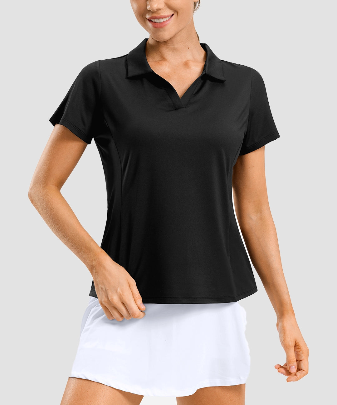 V Neck Sun Protection Dry Fit Polo - Image 4
