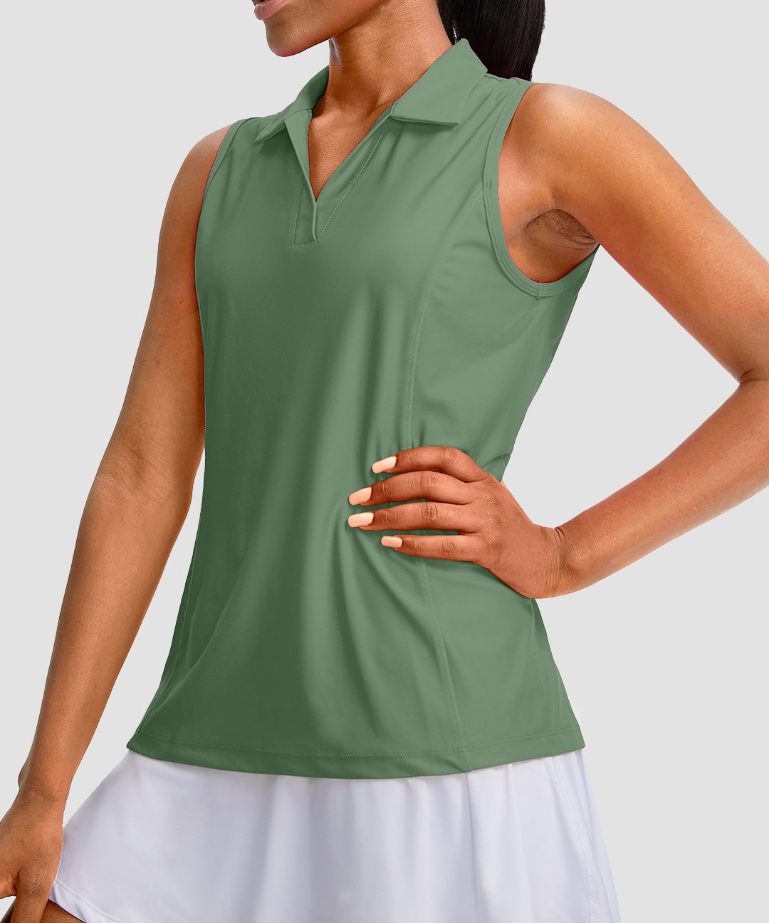 Polo Neck Slim Fit Tank Top - Image 24