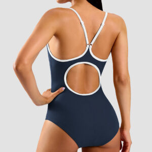 Cowl Back One Piece Swimsuit