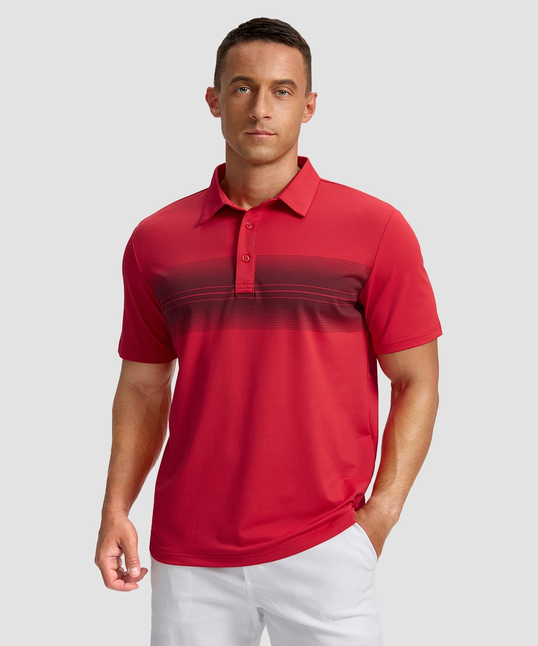 Line Print Dry Fit Golf Polo - Image 20