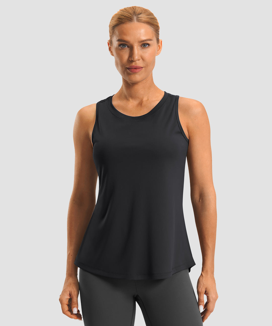 Crew Neck Open Back Tank - Image 2