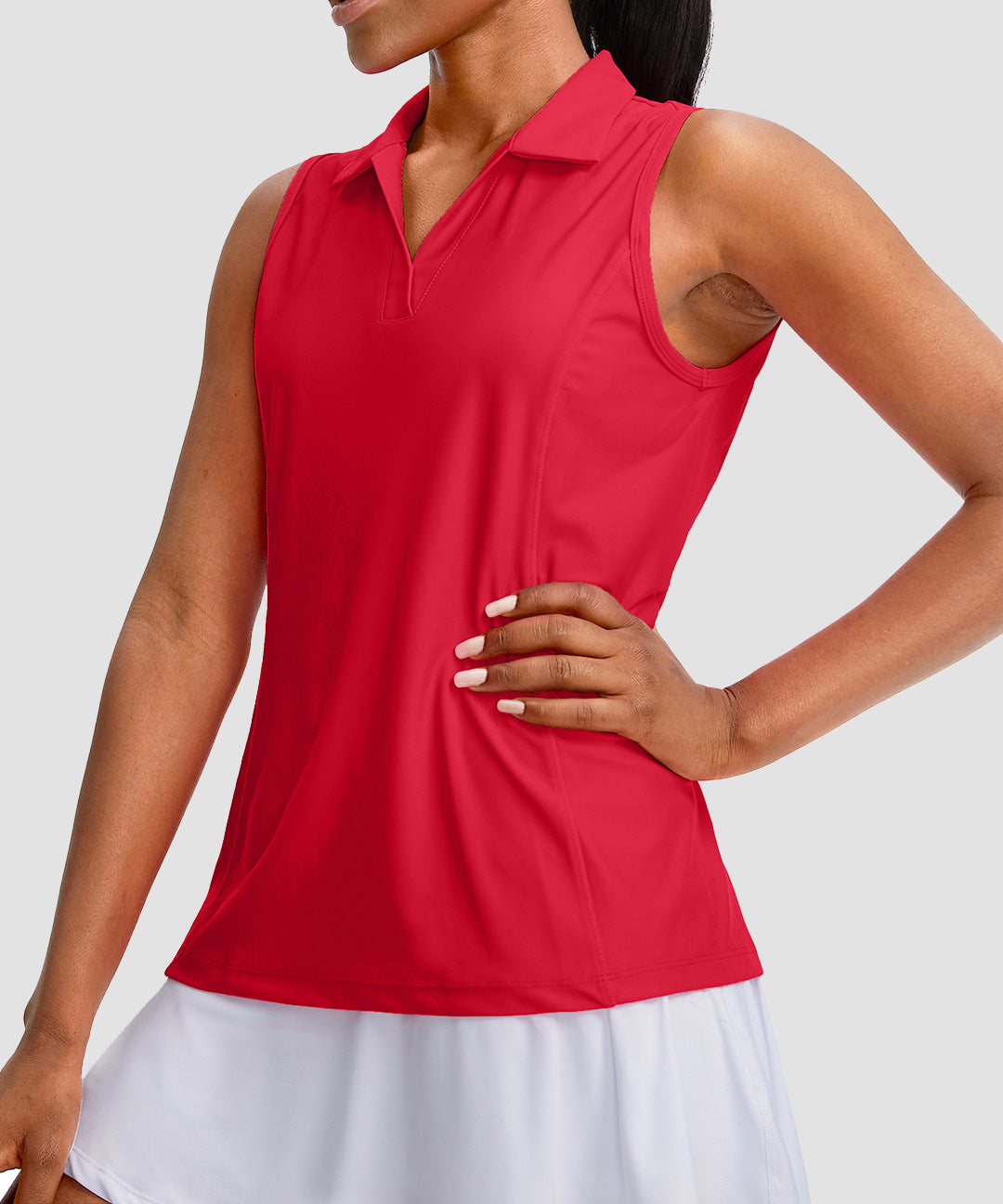 Polo Neck Slim Fit Tank Top - Image 2