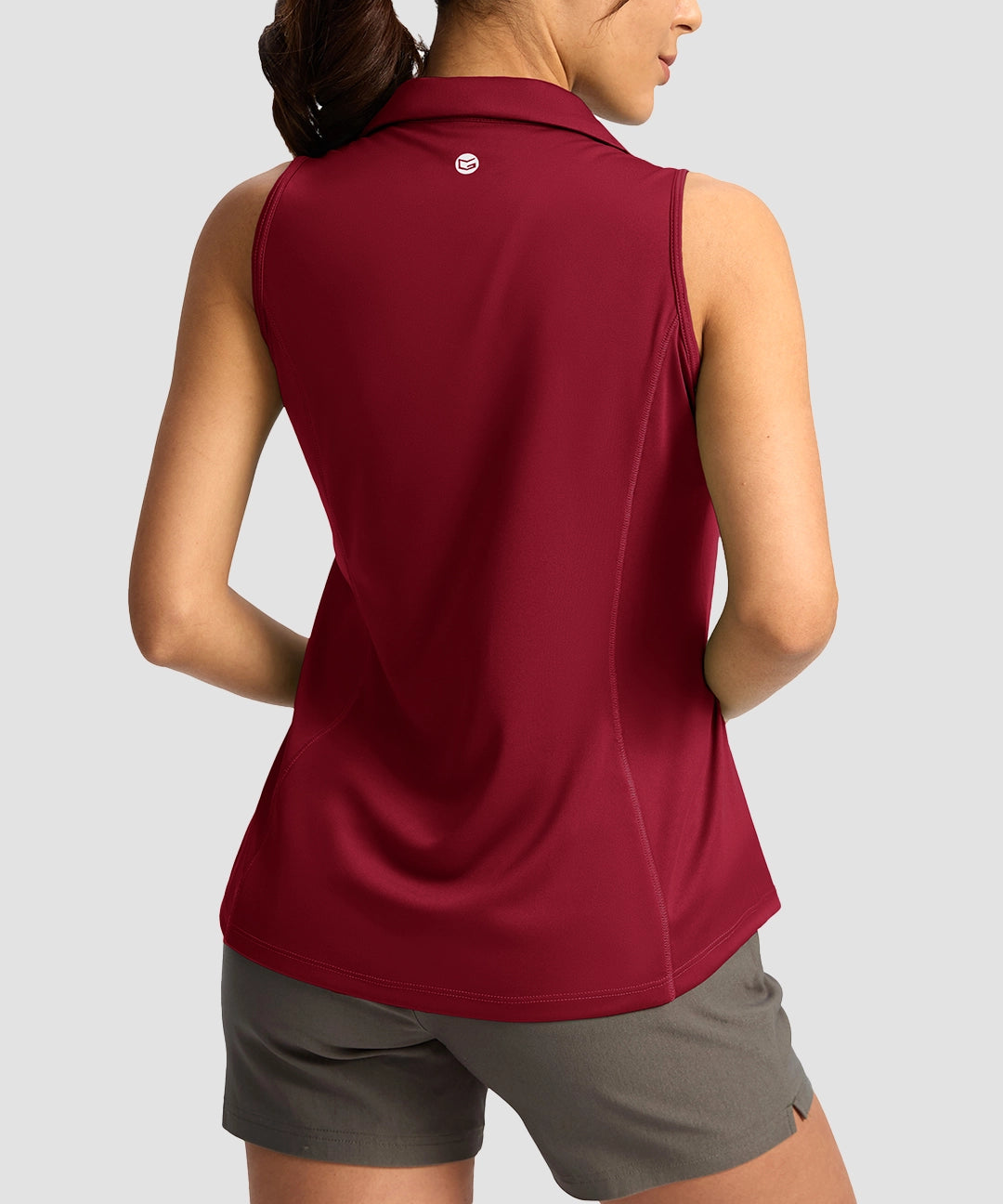 V-Neck Curved Waist Polo Tank - Image 14