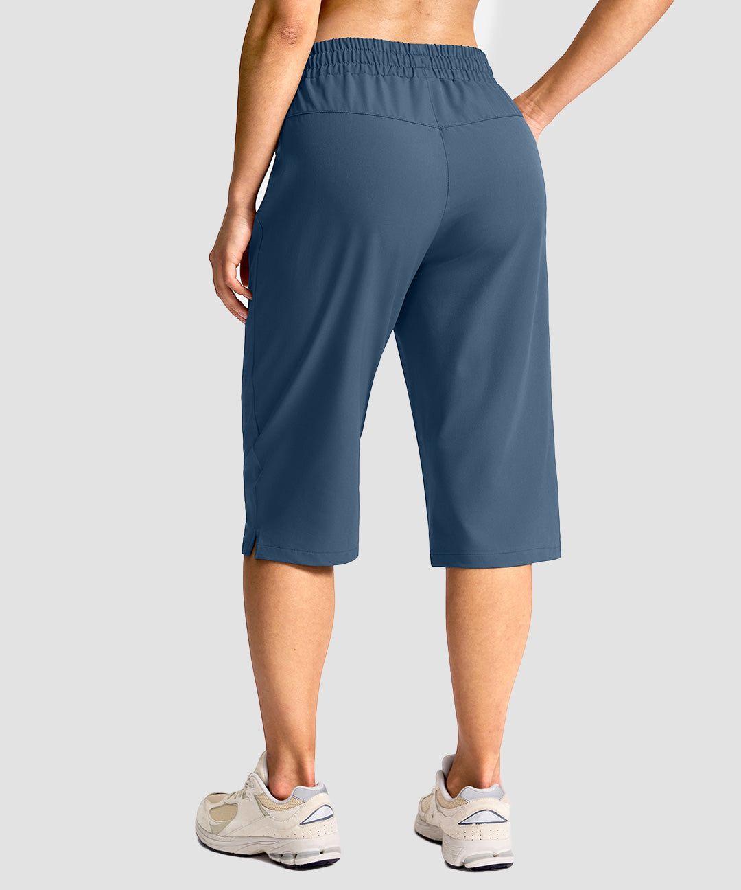 Drawstring Zip Pocket Capri Pant - Image 23