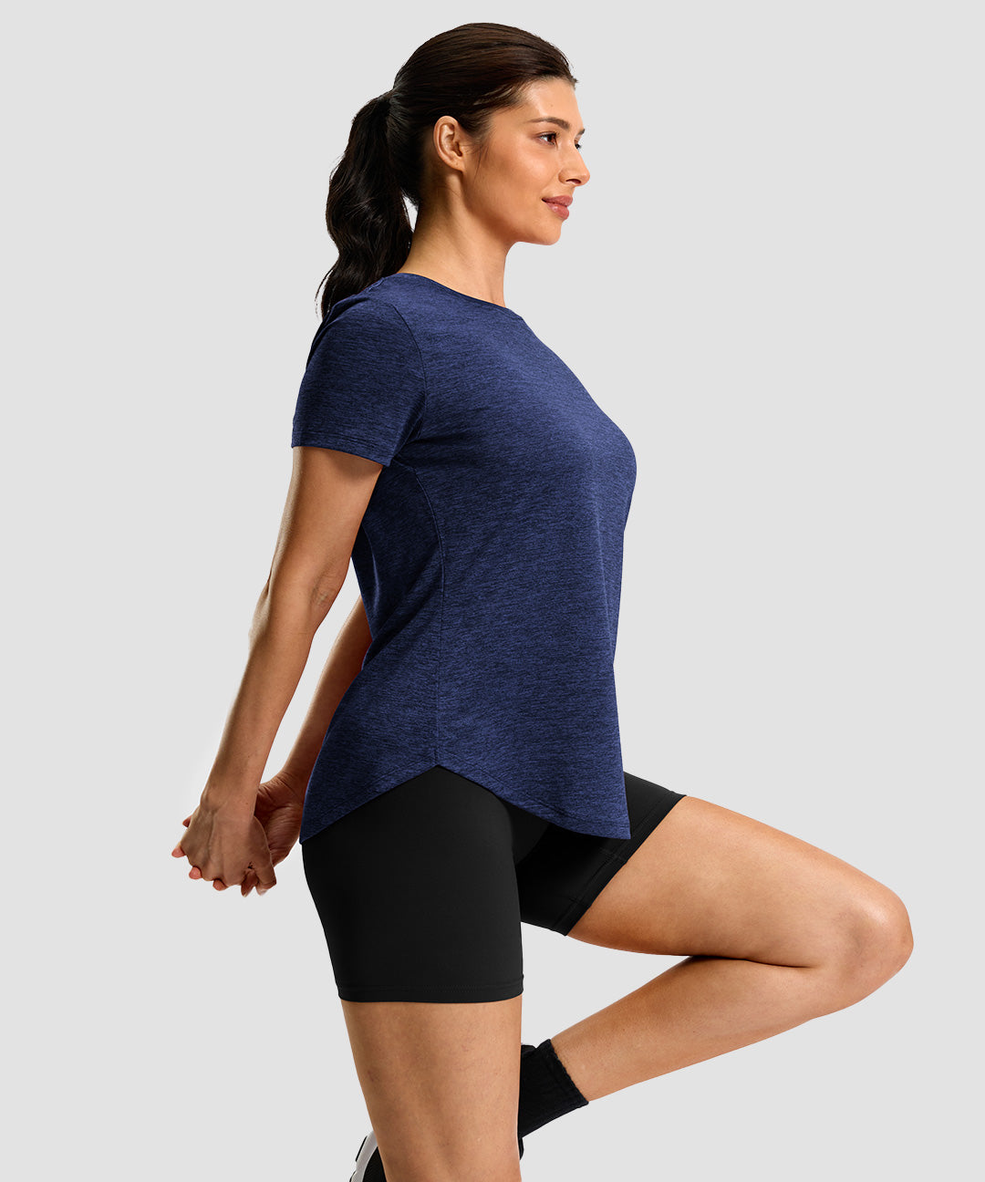 Lightweight Curved Hem Short Sleeve - Image 3