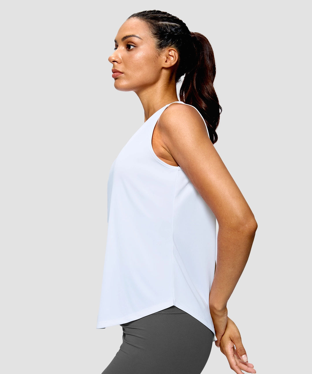Reflective Back Curved Hem Tank - Image 3