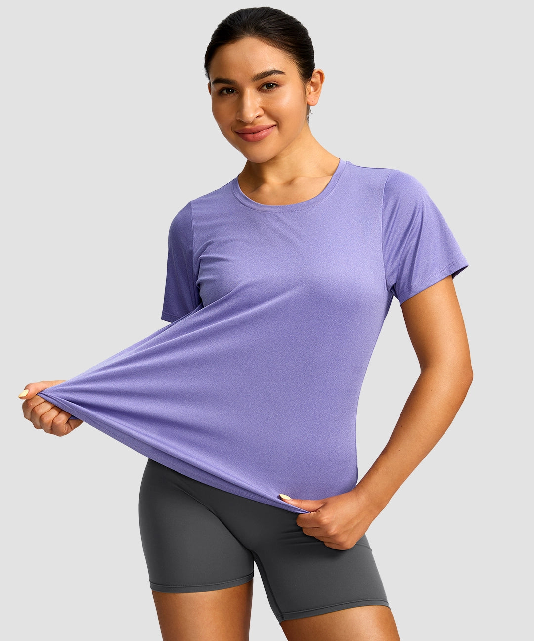 Crew Neck Curved-Hem Sun Tee - Image 25