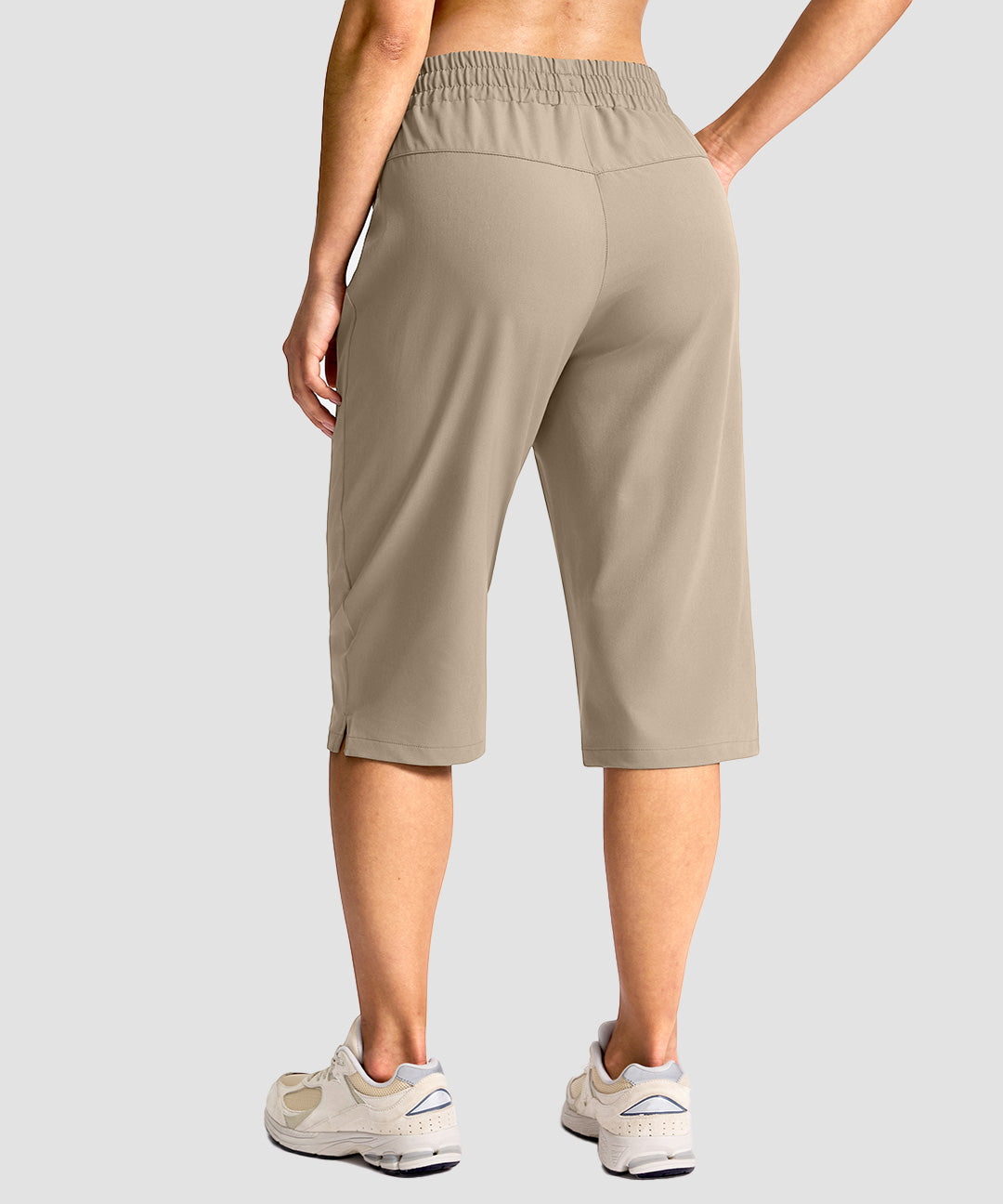 Drawstring Zip Pocket Capri Pant - Image 15