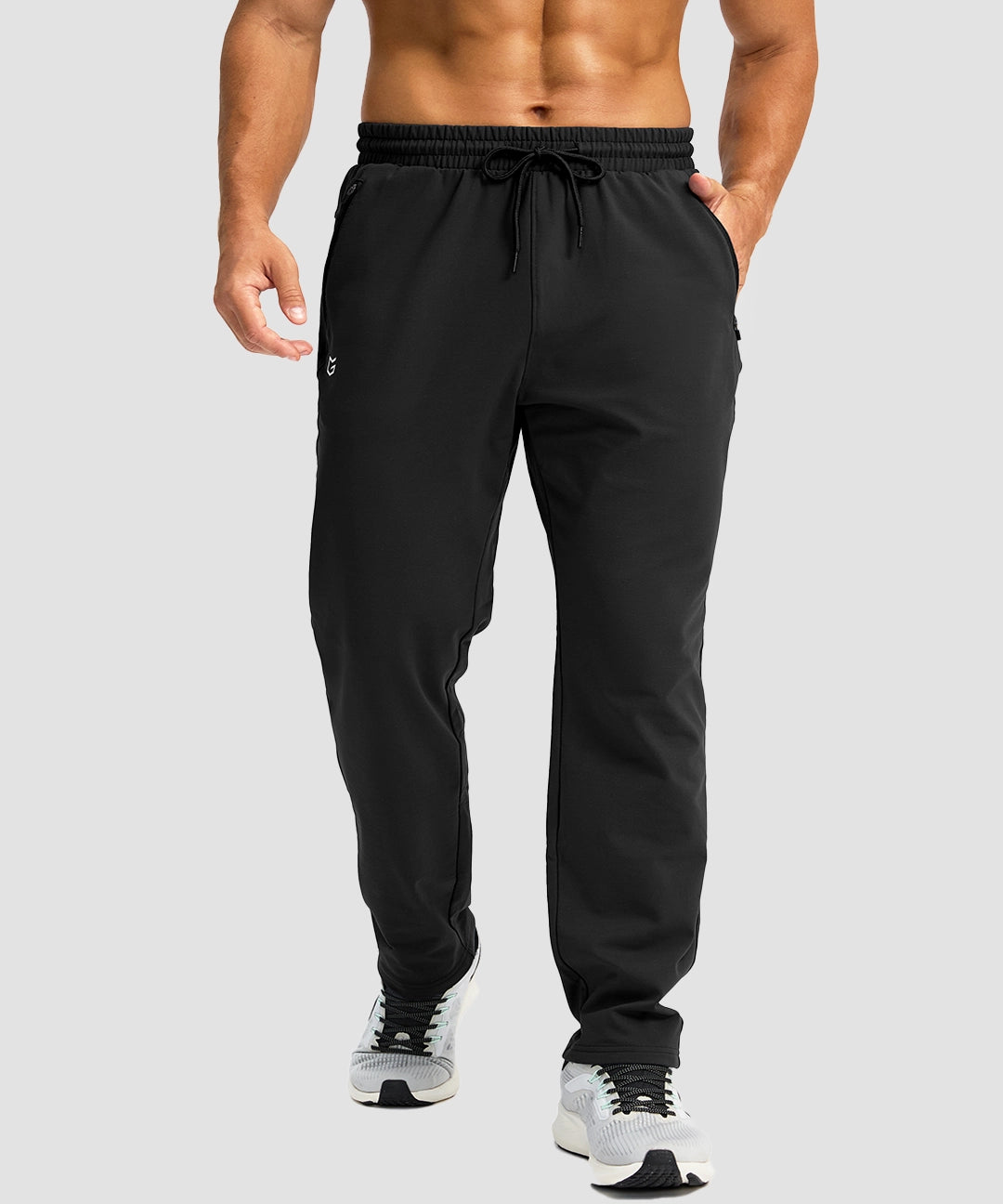 Fleece-Lined Zip Pockets Stretch Sweatpants - Image 7