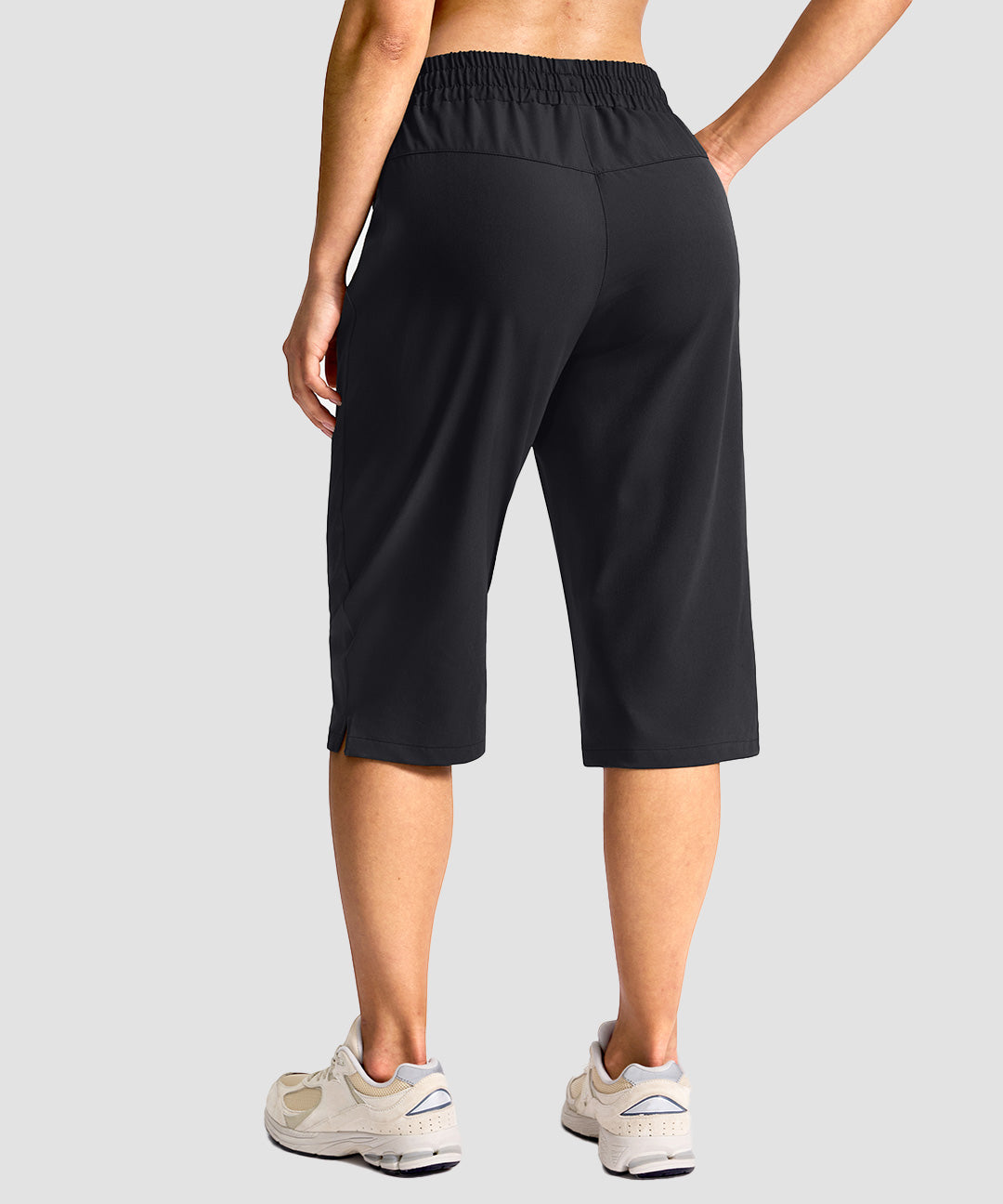 Drawstring Zip Pocket Capri Pant - Image 7