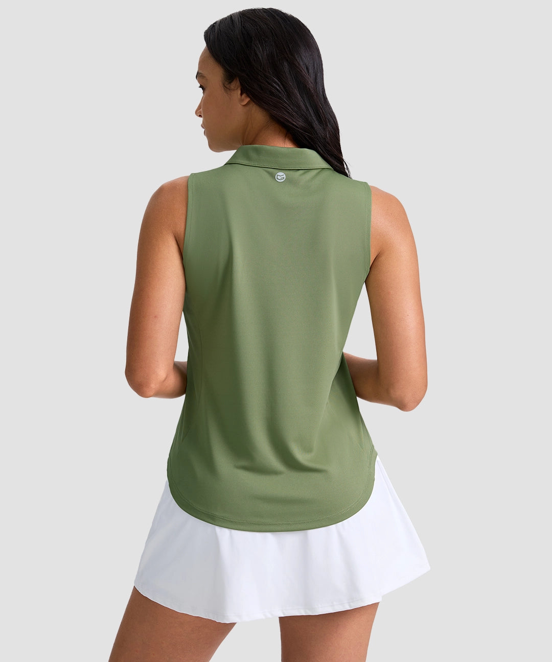 Sleeveless Zip Up Polo Shirts - Image 23