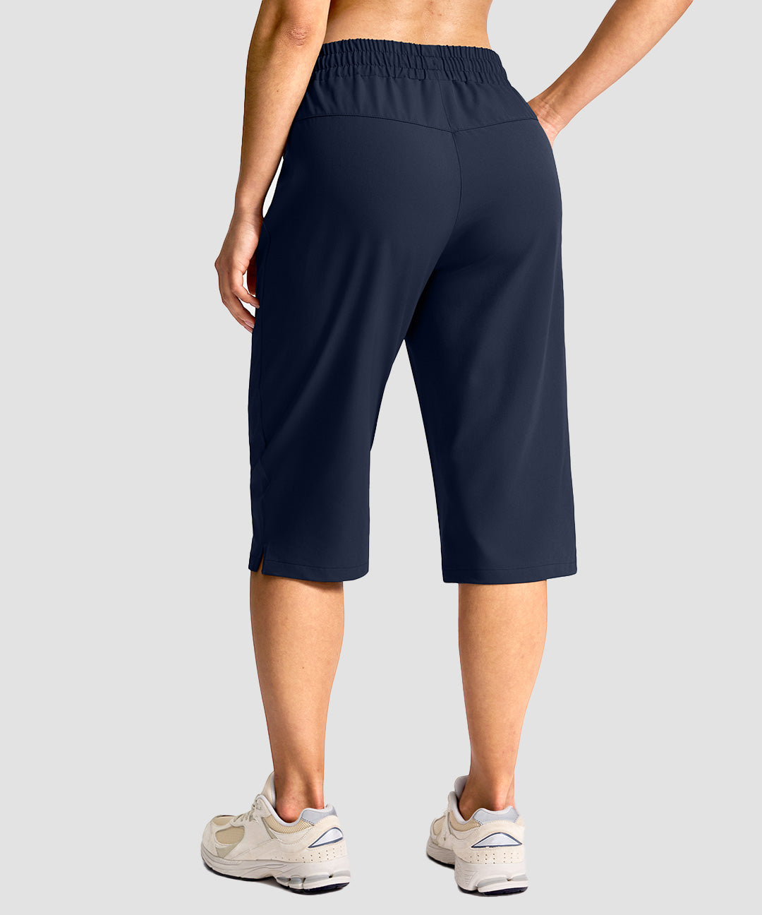Drawstring Zip Pocket Capri Pant - Image 3