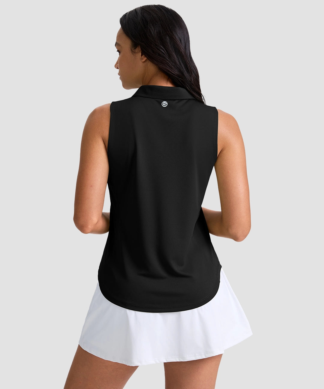 Sleeveless Zip Up Polo Shirts - Image 20