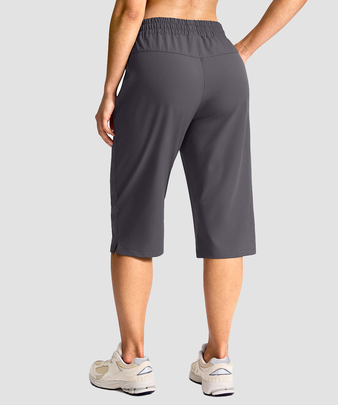 Drawstring Zip Pocket Capri Pant - Image 19