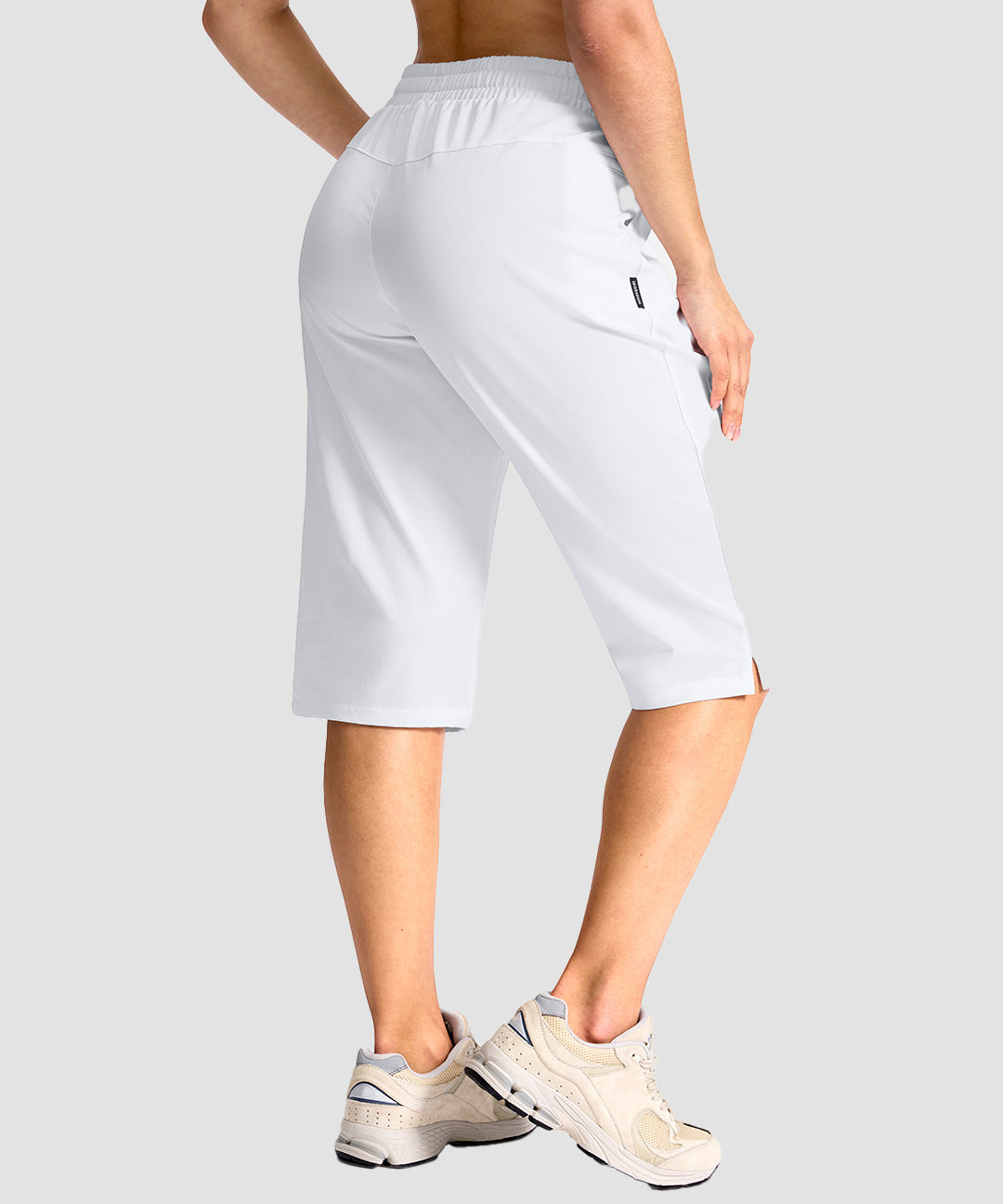 Drawstring Zip Pocket Capri Pant - Image 10