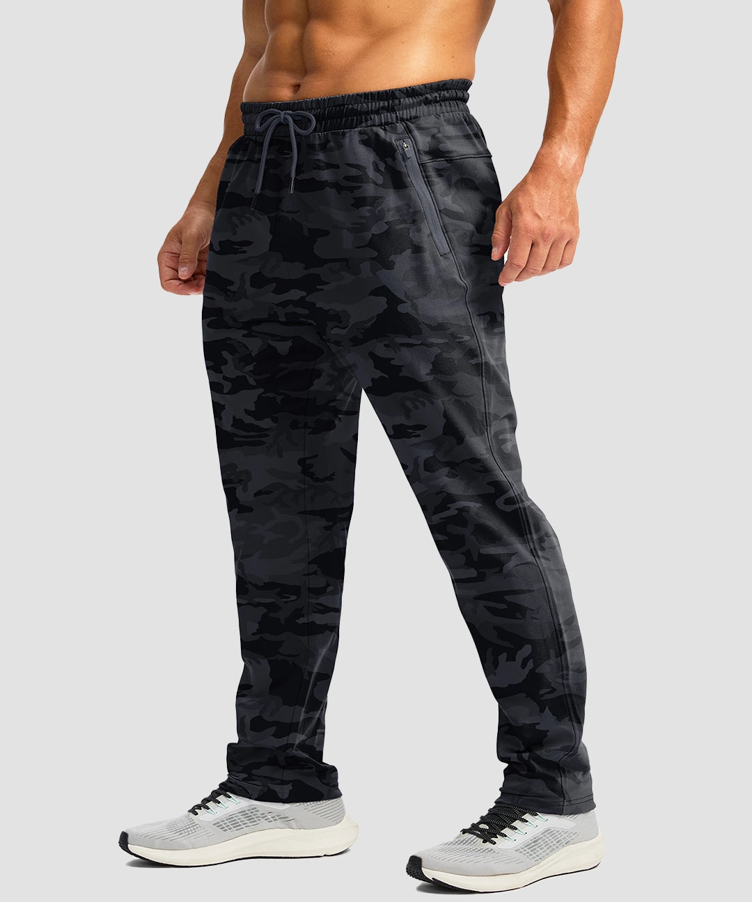 Fleece-Lined Zip Pockets Stretch Sweatpants - Image 17