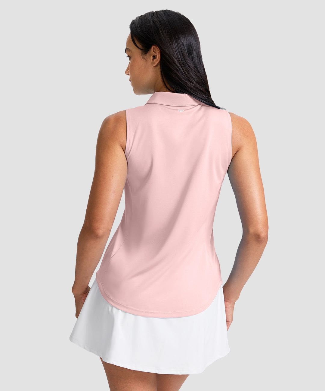 Sleeveless Zip Up Polo Shirts - Image 16