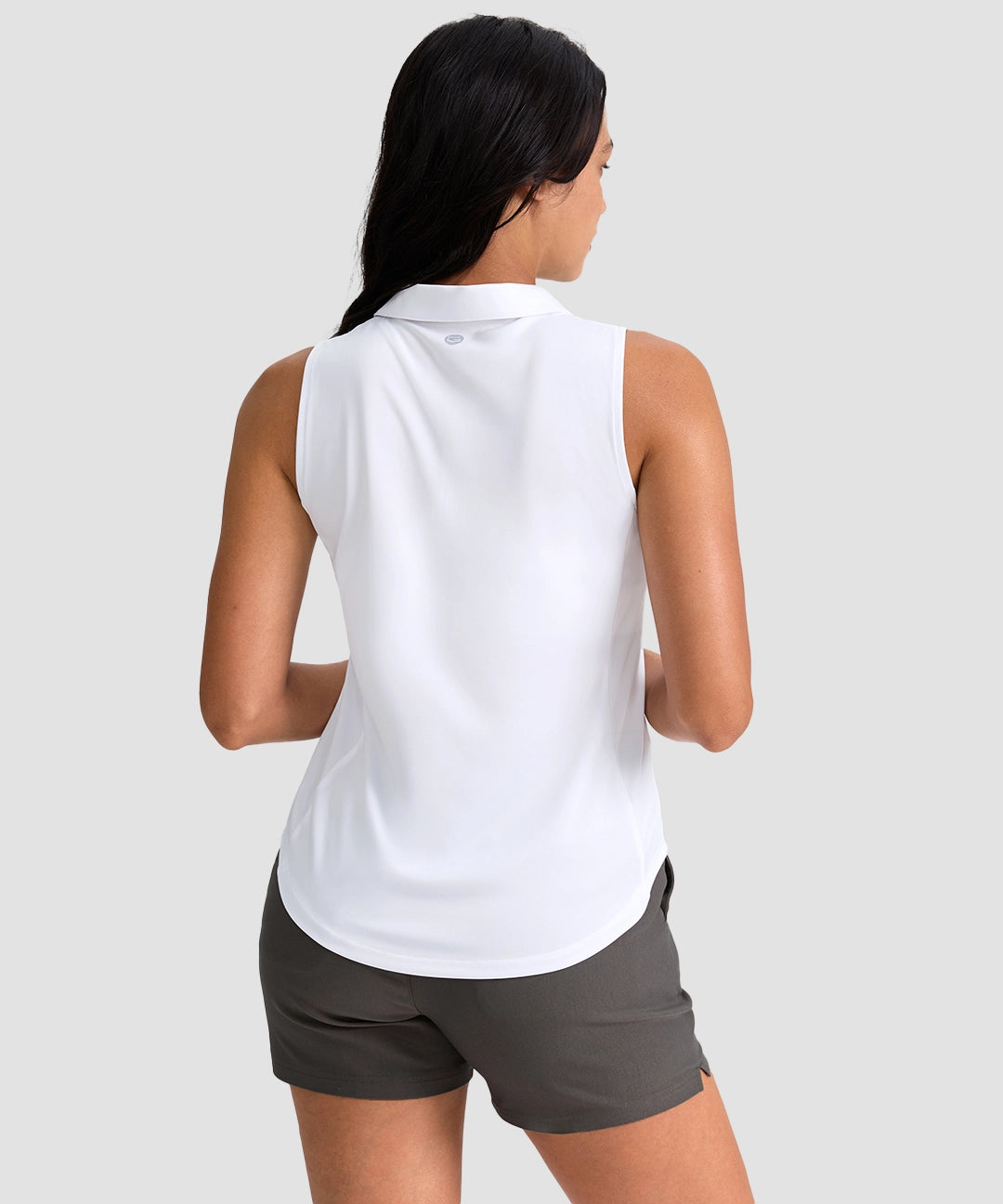 Sleeveless Zip Up Polo Shirts - Image 7